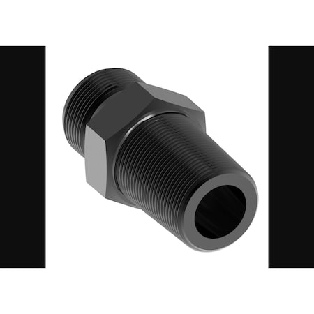 Aeroquip -8 AN Male To 1/2 Inch Pipe Thread, Anodized, Black, Aluminum FCM5008